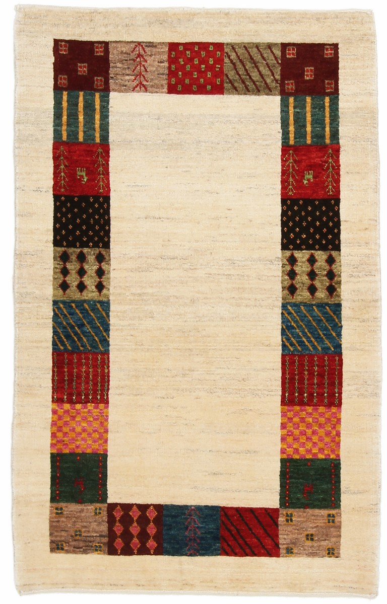 Tapis persan Persan Gabbeh Loribaft 142x89 142x89, Tapis persan Noué à la main