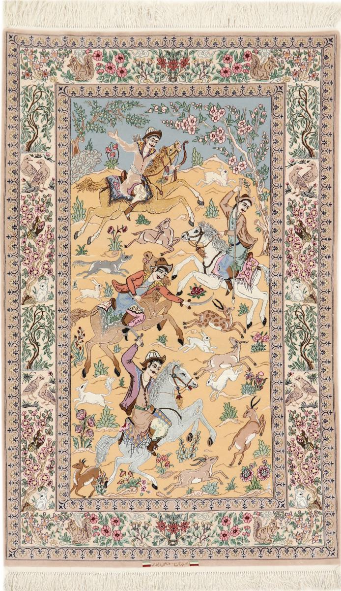 Persialainen matto Isfahan Silkkiloimi 176x110 176x110, Persialainen matto Solmittu käsin