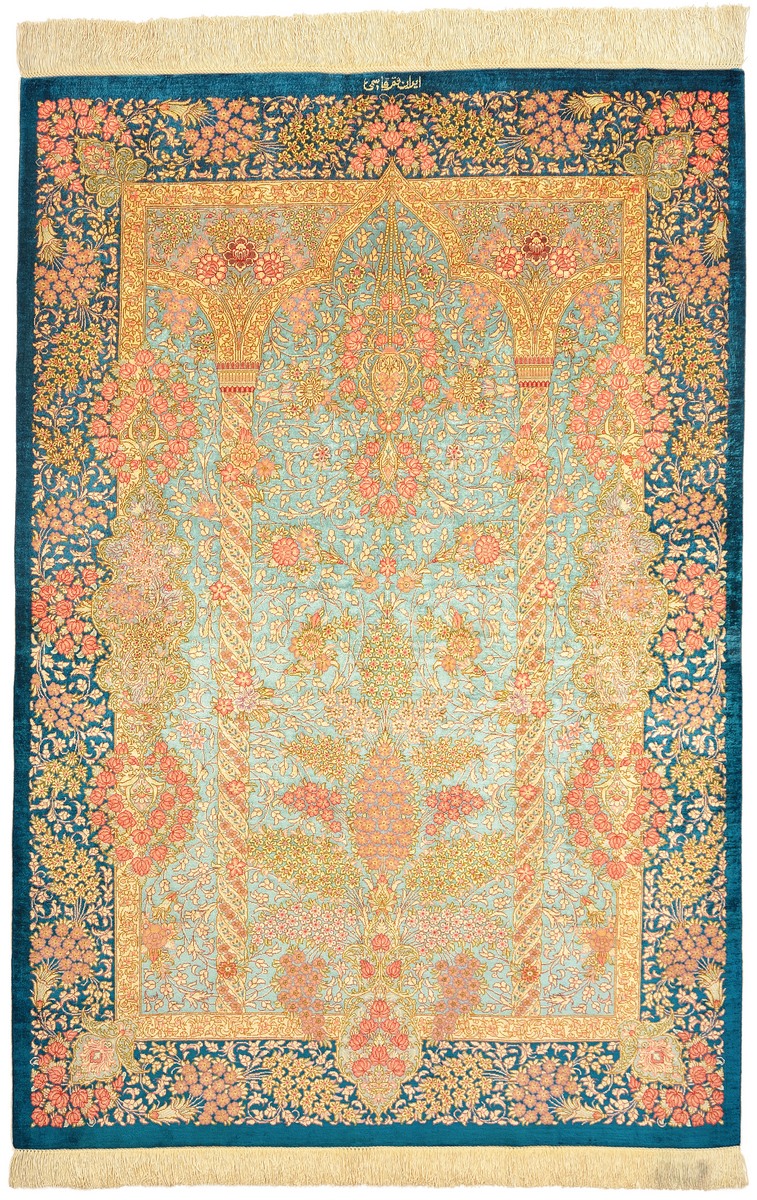 Persian Rug Qum Silk 150x102 150x102, Persian Rug Knotted by hand