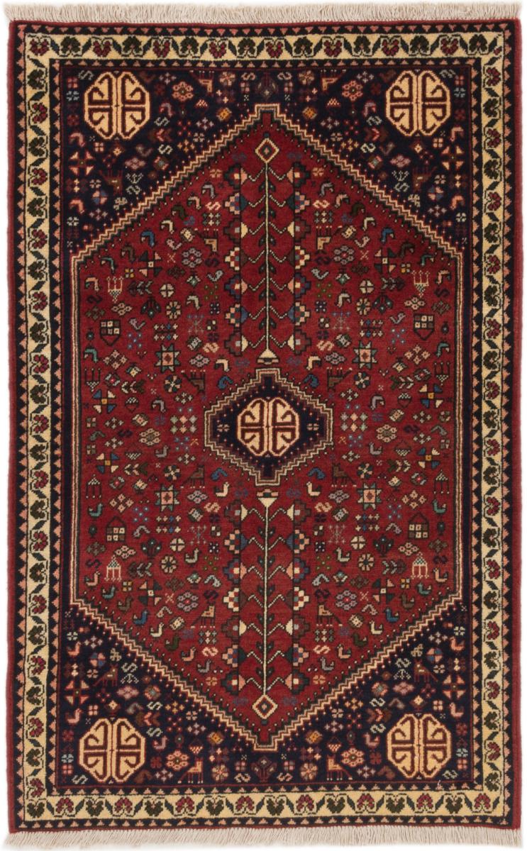 Persian Rug Abadeh 4'2"x2'8" 4'2"x2'8", Persian Rug Knotted by hand