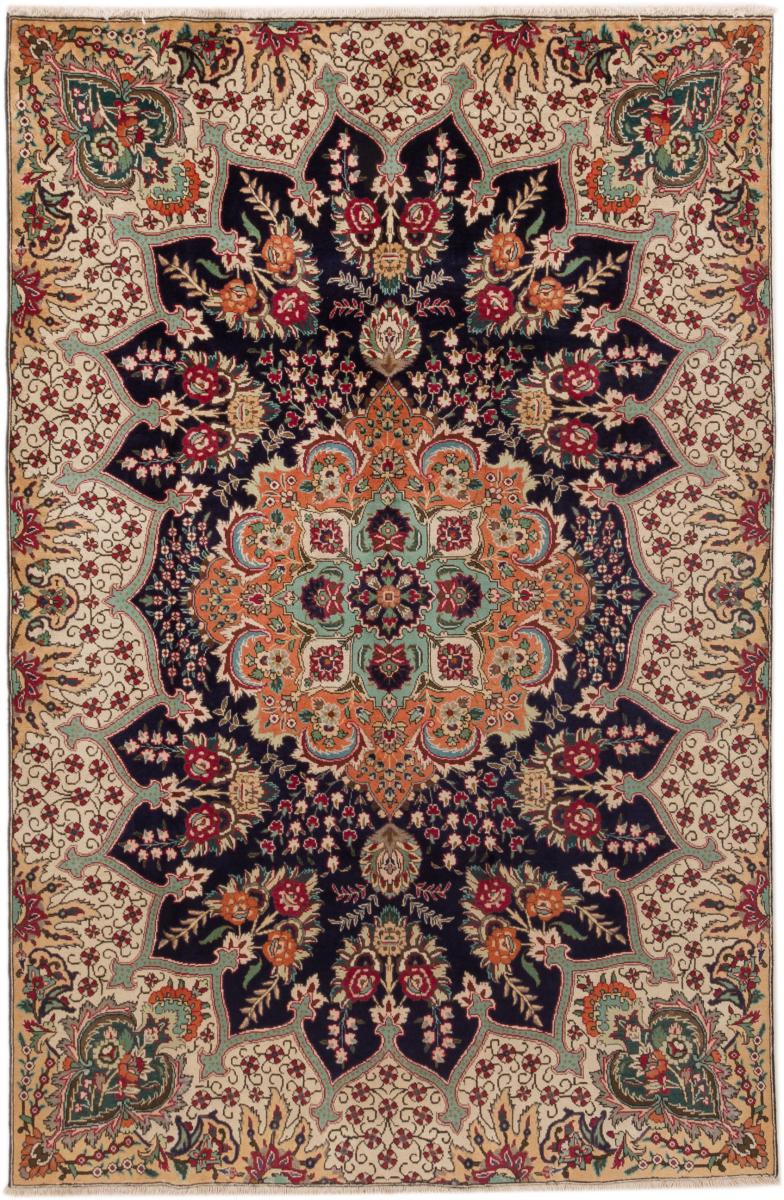 Persian Rug Tabriz 9'5"x6'2" 9'5"x6'2", Persian Rug Knotted by hand