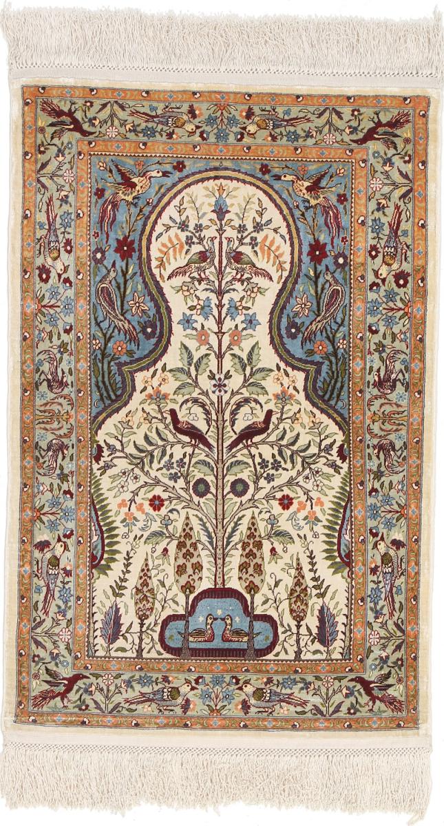  Hereke 73x46 73x46, Persian Rug Knotted by hand