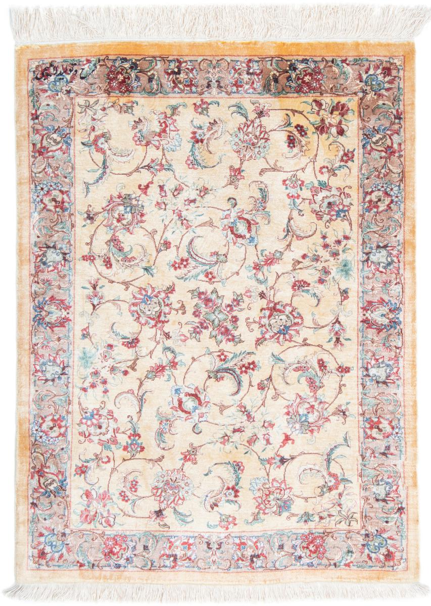  ペルシャ絨毯 クム シルク 83x60 83x60,  ペルシャ絨毯 手織り