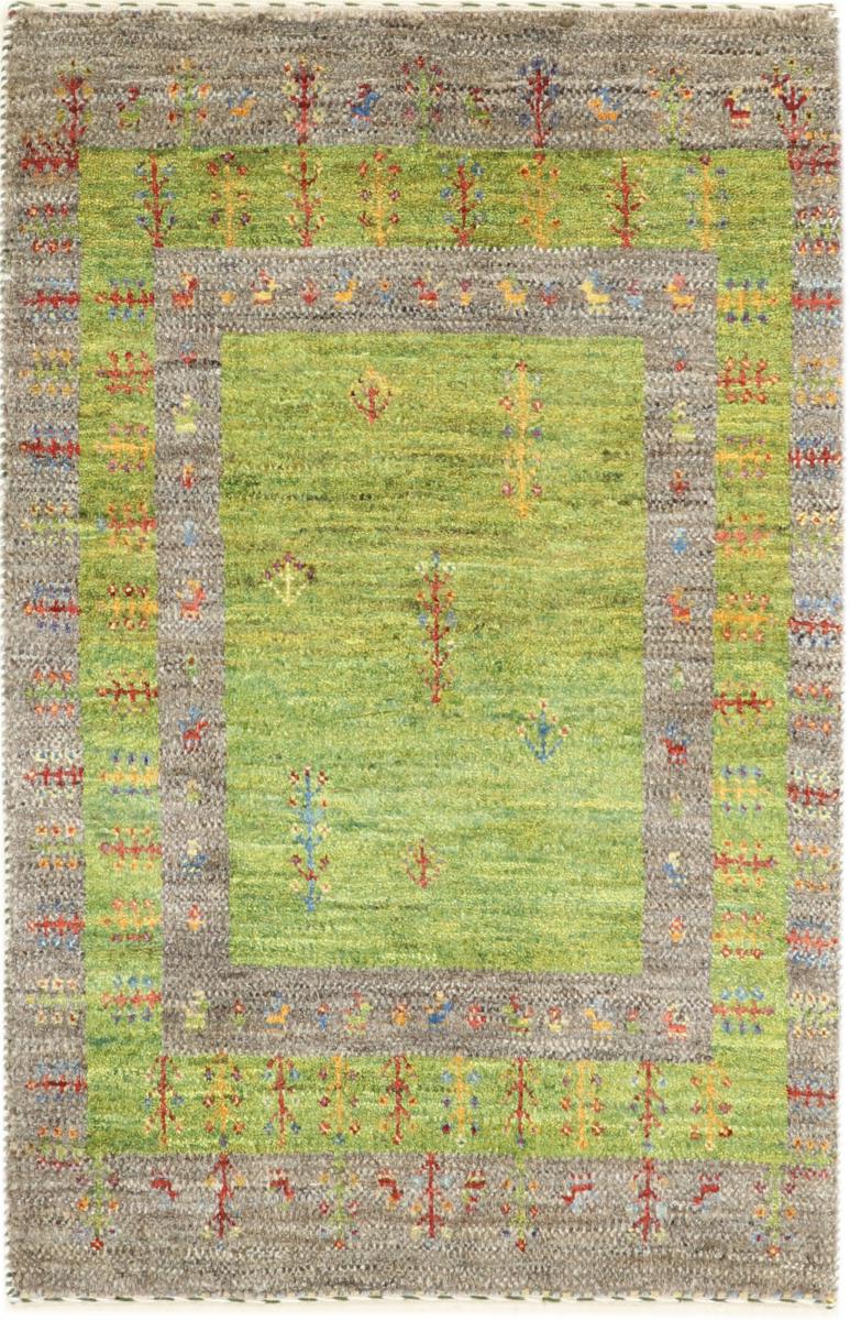 Persian Rug Persian Gabbeh Loribaft Nature 3'1"x2'2" 3'1"x2'2", Persian Rug Knotted by hand