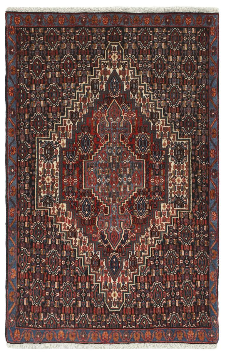 Persian Rug Senneh 3'9"x2'4" 3'9"x2'4", Persian Rug Knotted by hand