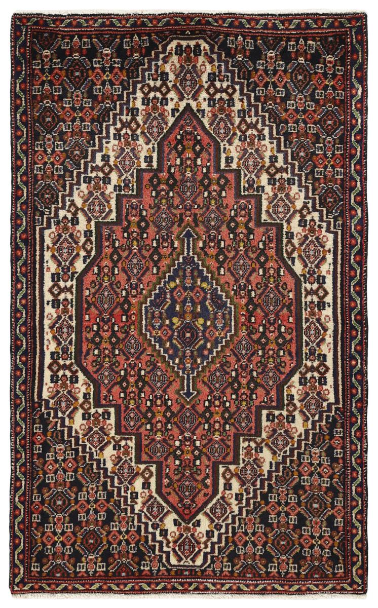 Persian Rug Senneh 3'10"x2'4" 3'10"x2'4", Persian Rug Knotted by hand