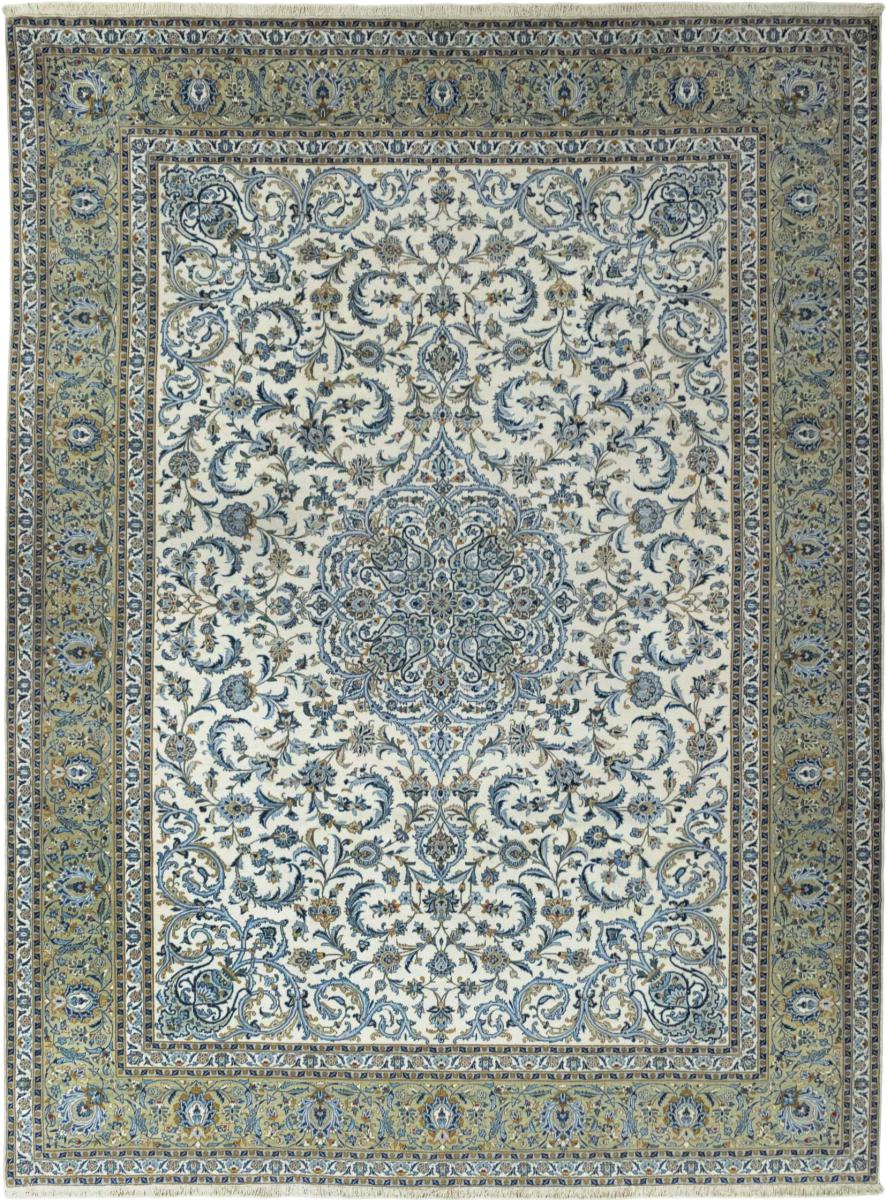 Tapis persan Kashan 13'4"x9'11" 13'4"x9'11", Tapis persan Noué à la main