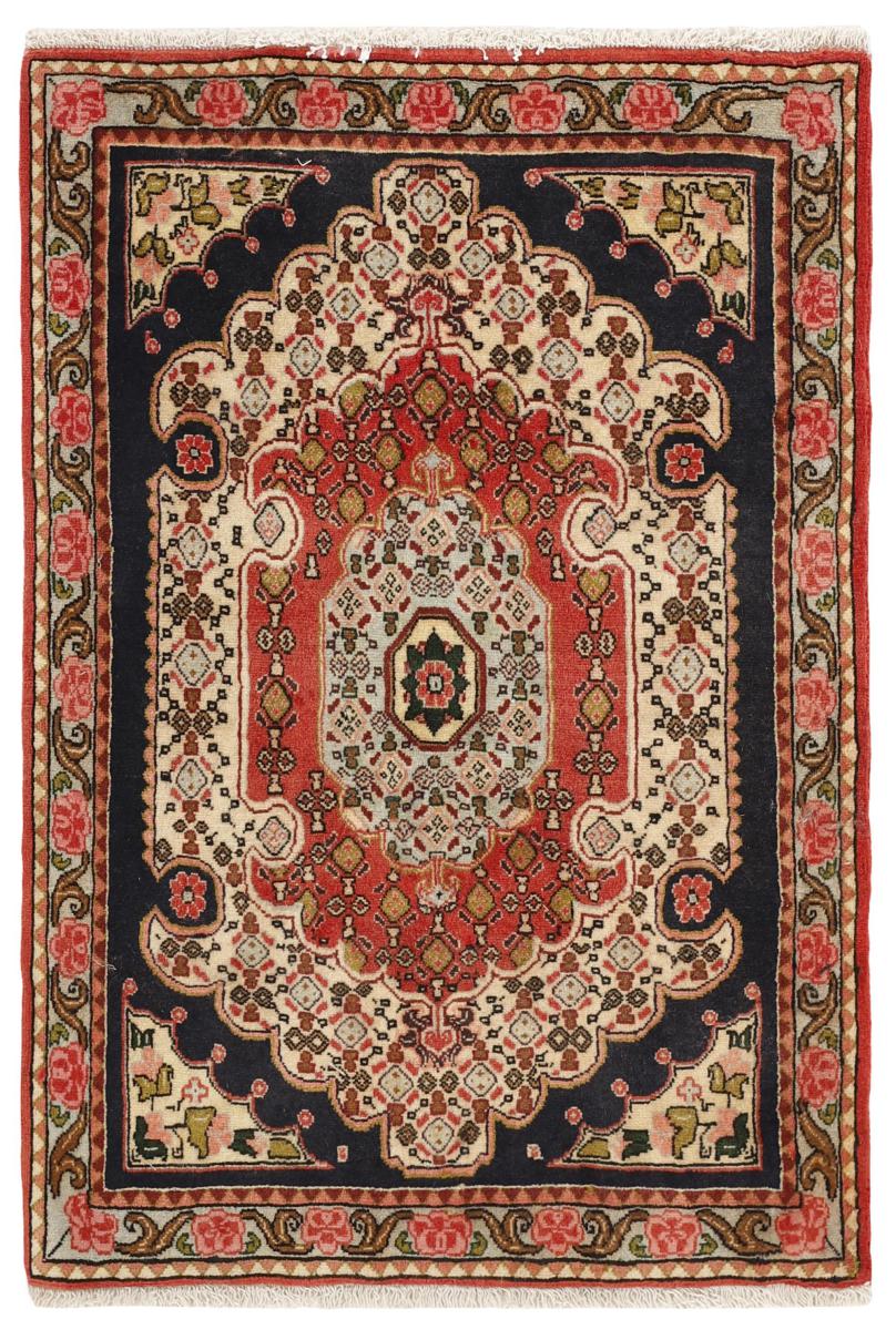 Tapis persan Senneh 3'7"x2'6" 3'7"x2'6", Tapis persan Noué à la main