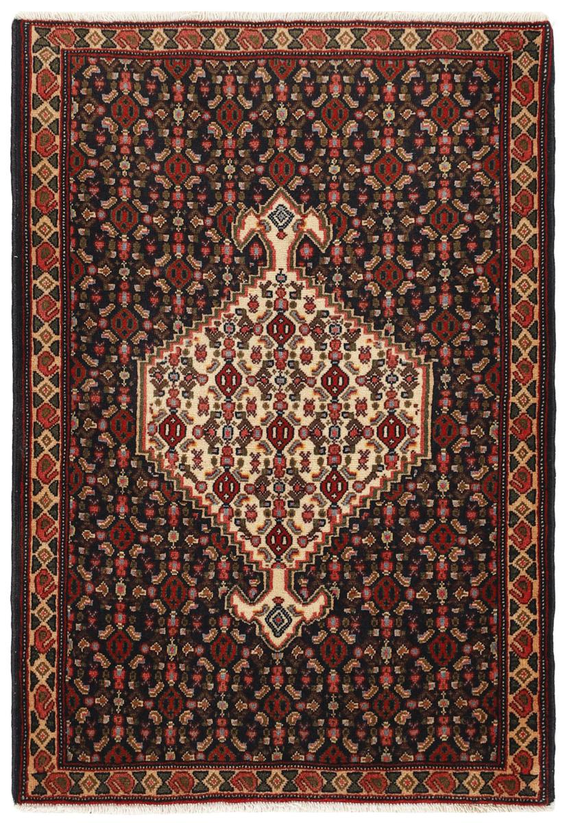 Persian Rug Senneh 3'9"x2'6" 3'9"x2'6", Persian Rug Knotted by hand