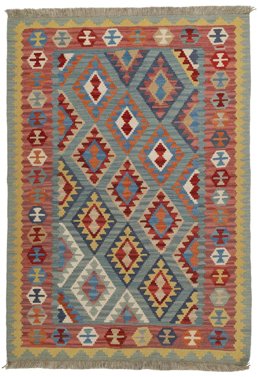 Persian Rug Kilim Fars 5'10"x4'2" 5'10"x4'2", Persian Rug Woven by hand