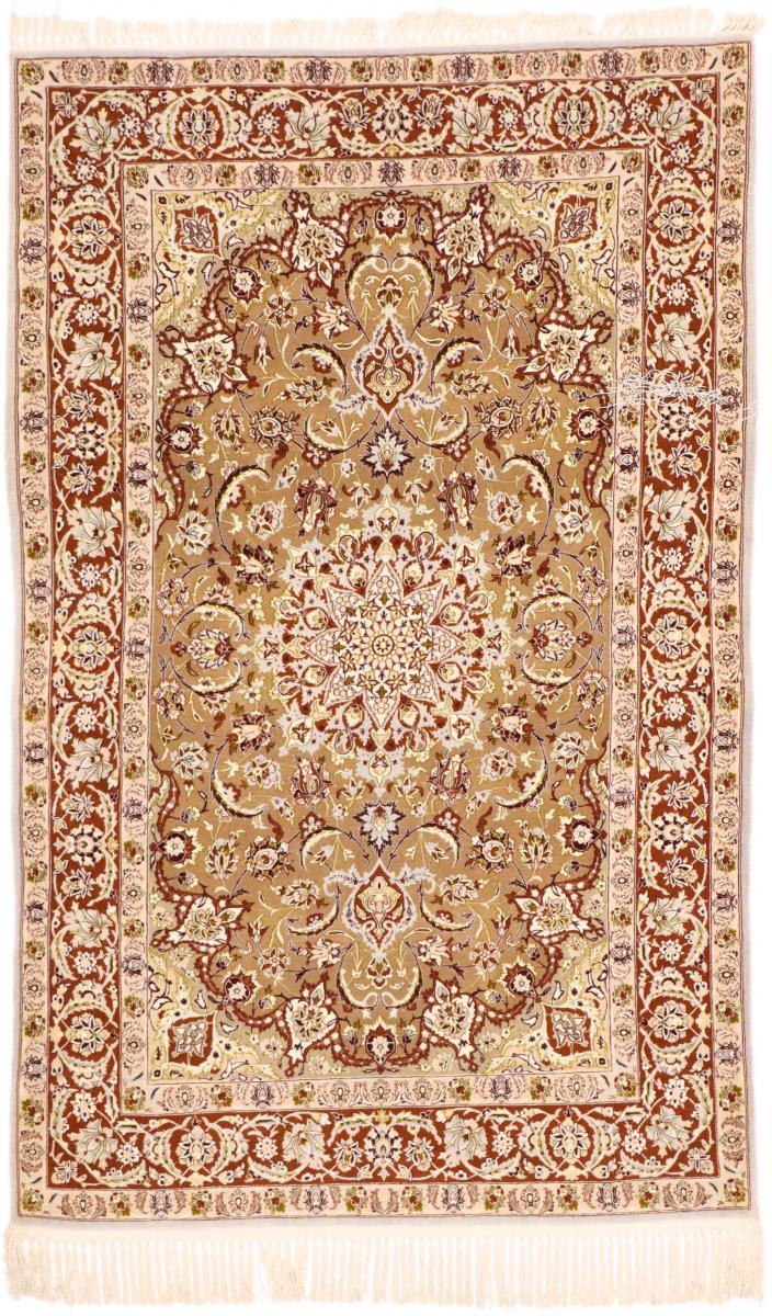 Persian Rug Isfahan Silk Warp 5'9"x3'7" 5'9"x3'7", Persian Rug Knotted by hand