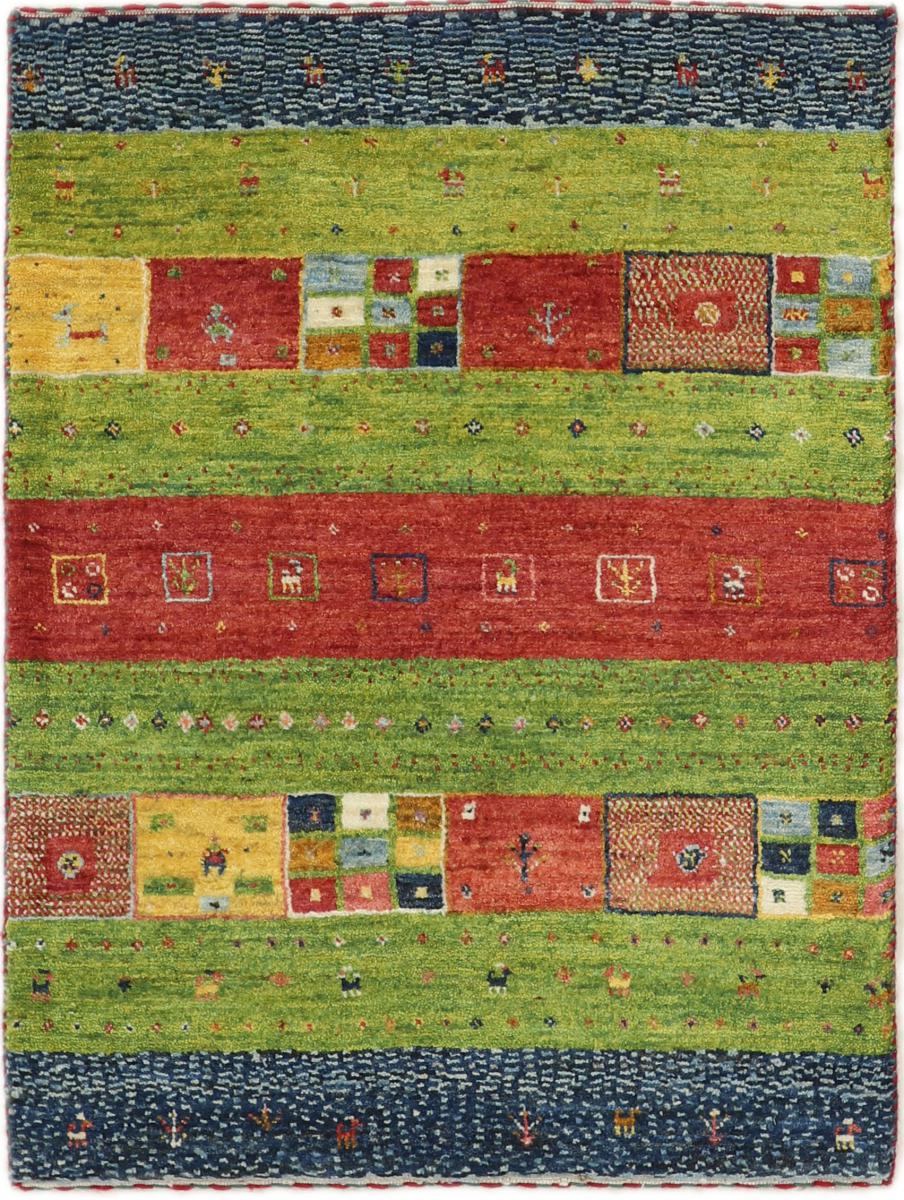 Persian Rug Persian Gabbeh Loribaft Nature 3'1"x2'2" 3'1"x2'2", Persian Rug Knotted by hand