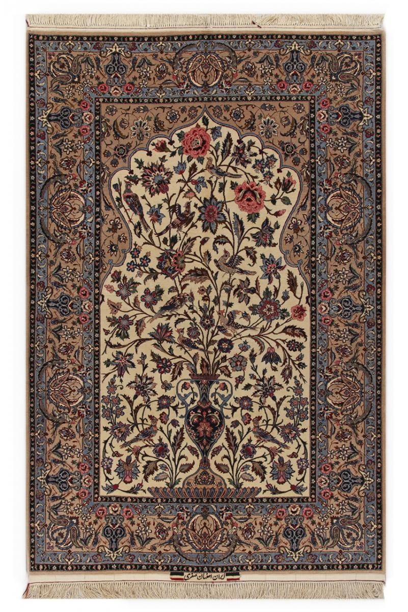 Persialainen matto Isfahan Sherkat Silkkiloimi 236x155 236x155, Persialainen matto Solmittu käsin
