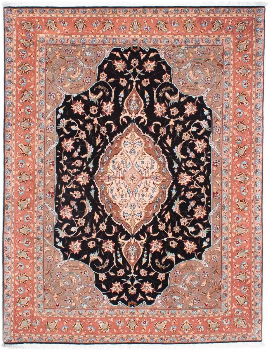 Persian Rug Tabriz 50Raj 6'7"x5'1" 6'7"x5'1", Persian Rug Knotted by hand