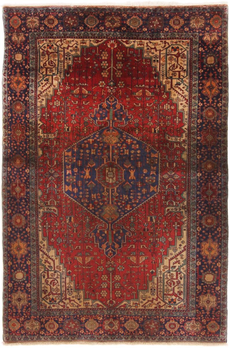 Persian Rug Bidjar Bidganeh 7'1"x4'5" 7'1"x4'5", Persian Rug Knotted by hand