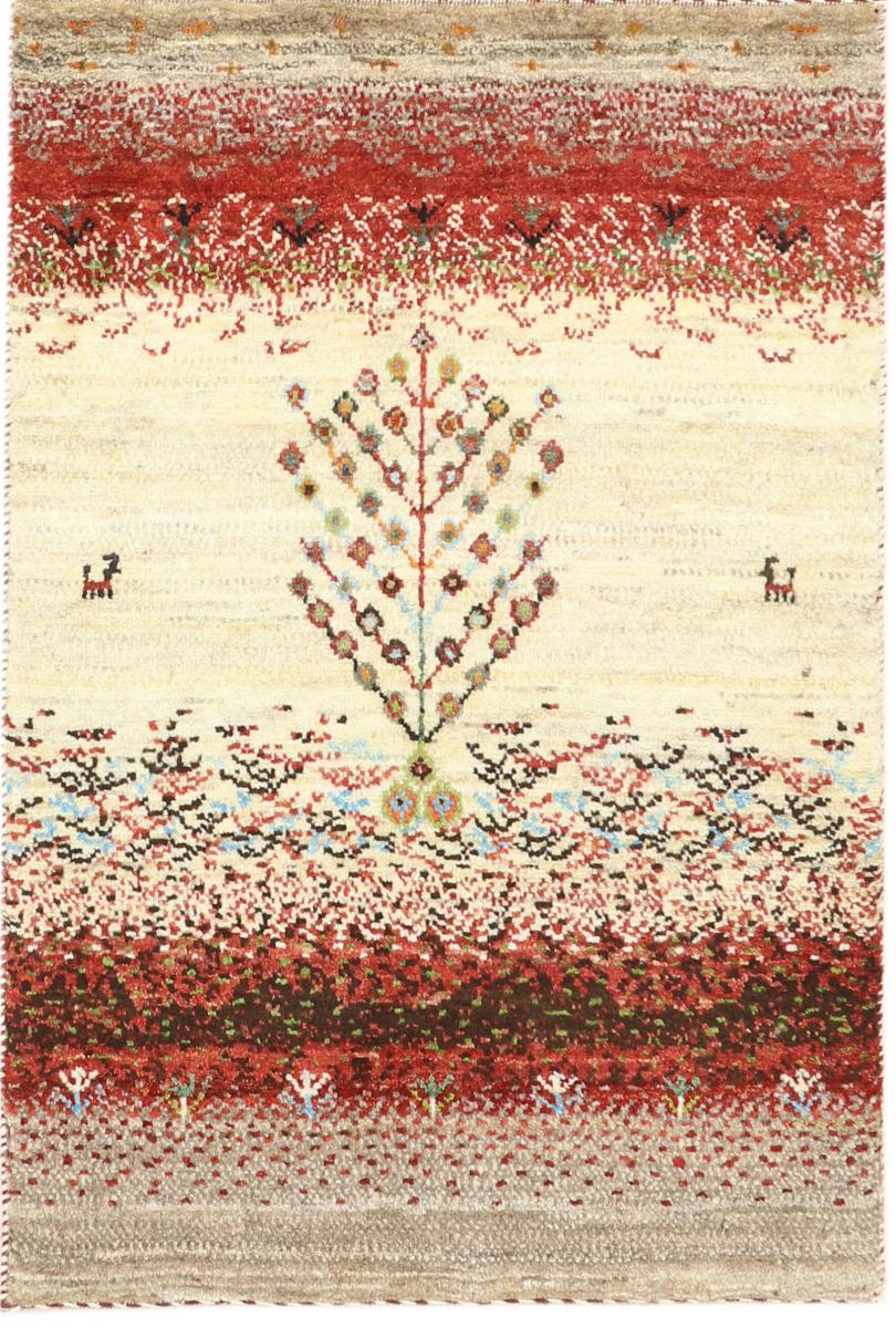 Persian Rug Persian Gabbeh Loribaft Nature 3'1"x2'2" 3'1"x2'2", Persian Rug Knotted by hand