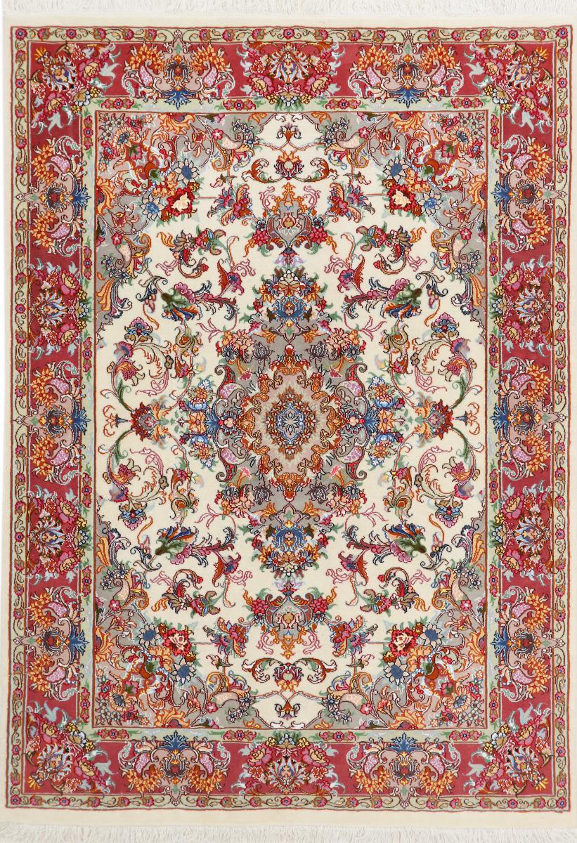 Persian Rug Tabriz 50Raj 6'9"x4'9" 6'9"x4'9", Persian Rug Knotted by hand