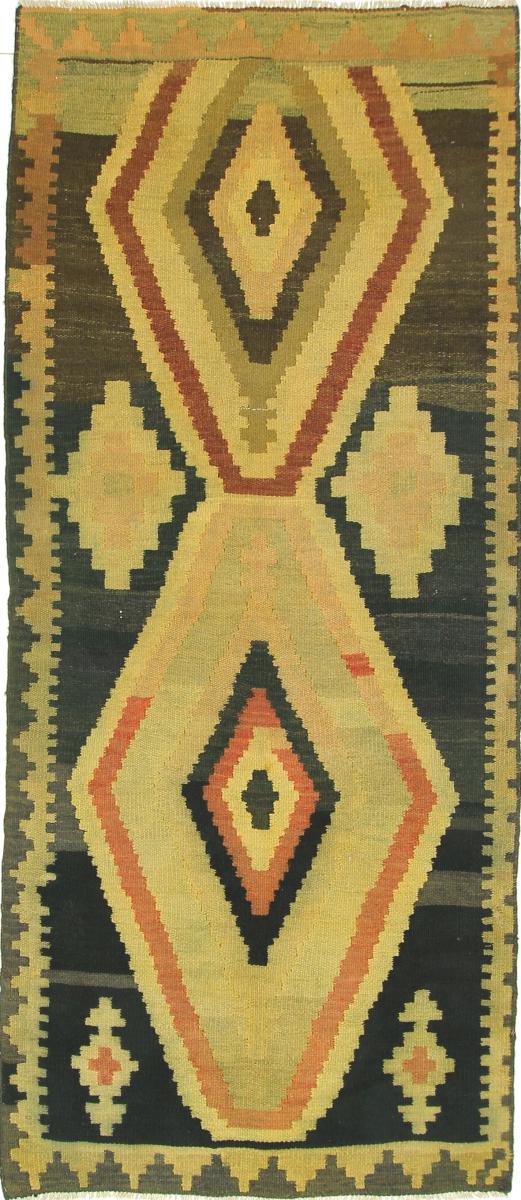 Tapis persan Kilim Fars Azerbaijan Antique 299x123 299x123, Tapis persan Tissé à la main