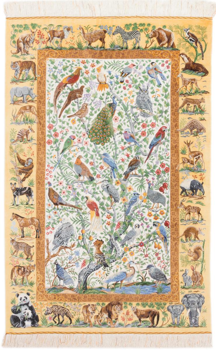 Perzsa szőnyeg Ghom Selyem 6'9"x4'4" 6'9"x4'4", Perzsa szőnyeg Kézzel csomózva