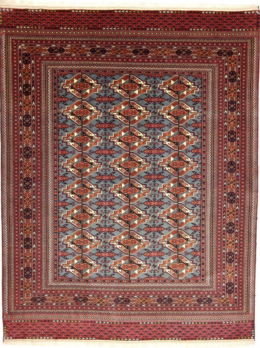 Tapis persan Turkaman 237x187 237x187, Tapis persan Noué à la main