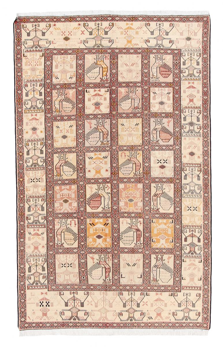 Persialainen matto Kelim Fars Silkki 194x121 194x121, Persialainen matto kudottu