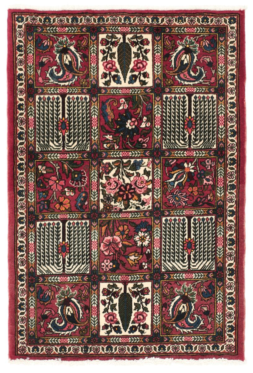 Persian Rug Bakhtiari 3'2"x2'0" 3'2"x2'0", Persian Rug Knotted by hand
