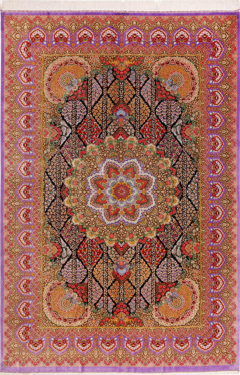 Perzsa szőnyeg Ghom Selyem Abbasi 294x199 294x199, Perzsa szőnyeg Kézzel csomózva