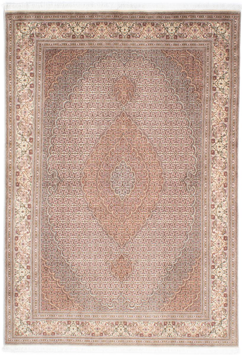 Persian Rug Tabriz 50Raj 7'11"x5'7" 7'11"x5'7", Persian Rug Knotted by hand