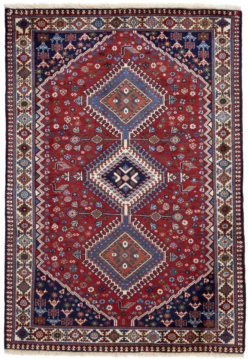  ペルシャ絨毯 ヤラメー 4'10"x3'5" 4'10"x3'5",  ペルシャ絨毯 手織り