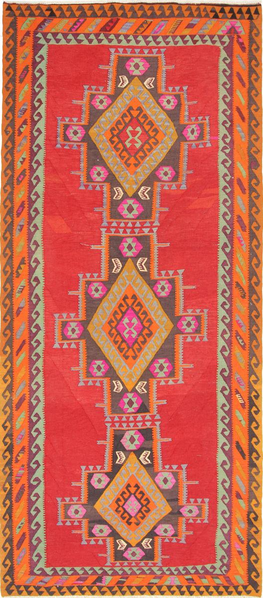 Tapis persan Kilim Fars Azerbaijan Antique 379x166 379x166, Tapis persan Tissé à la main