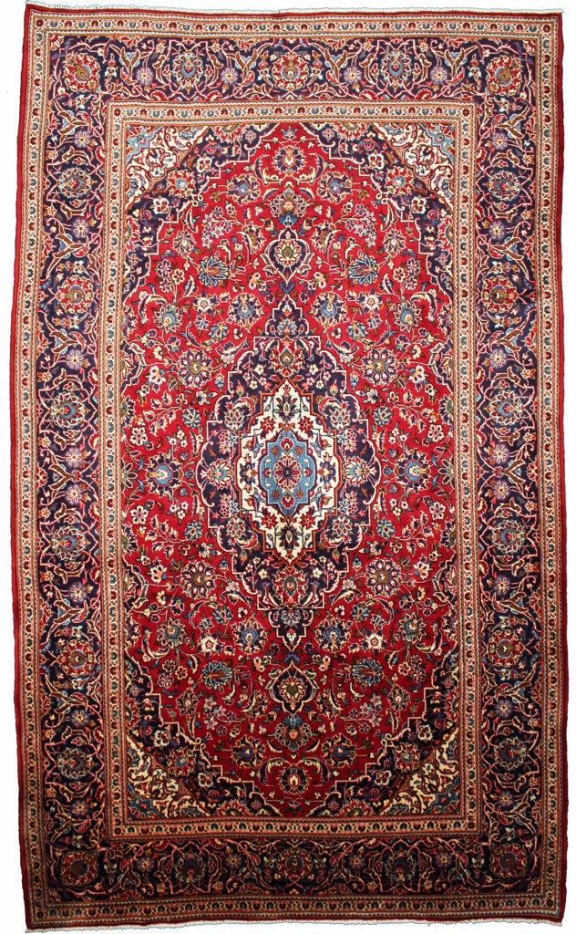 Persian Rug Keshan 10'7"x6'4" 10'7"x6'4", Persian Rug Knotted by hand