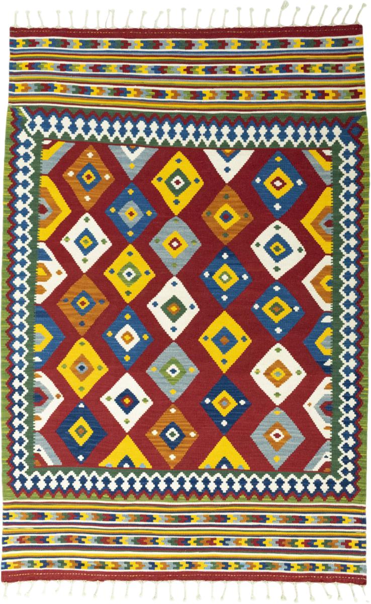 Persian Rug Kilim Fars 7'2"x4'9" 7'2"x4'9", Persian Rug Woven by hand