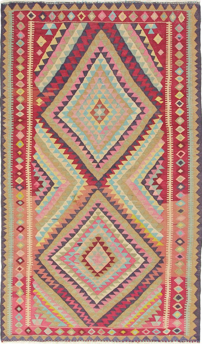 Persisk tæppe Kelim Fars Azerbaijan Antikke 336x149 336x149, Persisk tæppe Håndvævet