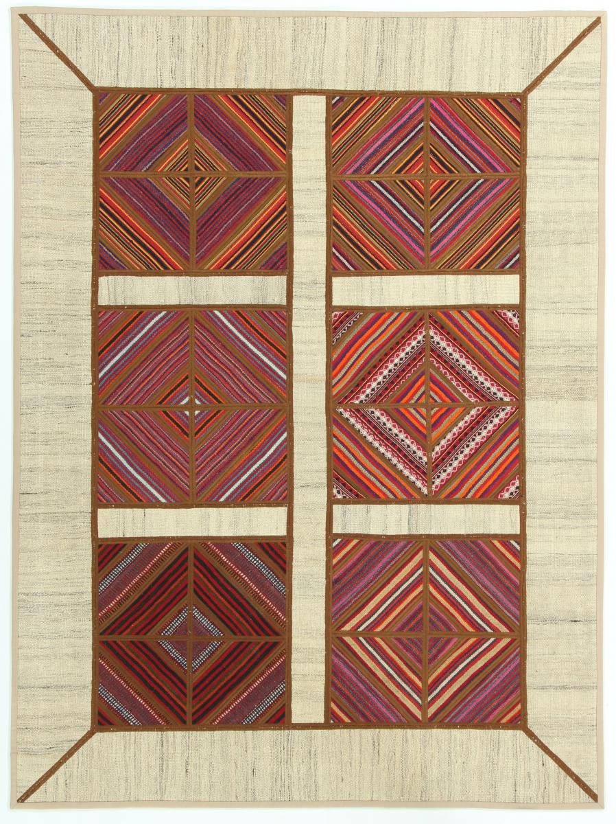  ペルシャ絨毯 キリム パッチワーク 6'7"x4'11" 6'7"x4'11",  ペルシャ絨毯 手織り