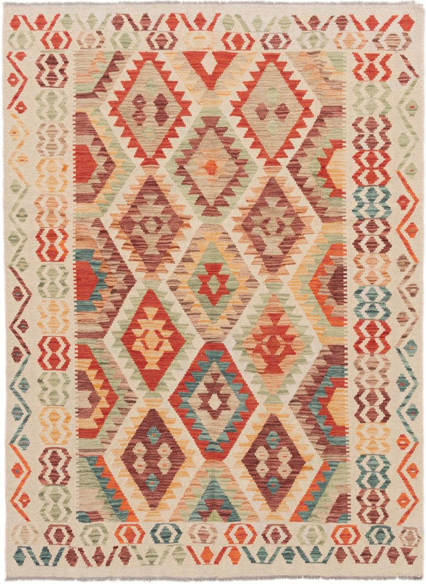 Afghan rug Kilim Afghan 6'2"x4'6" 6'2"x4'6", Persian Rug Woven by hand