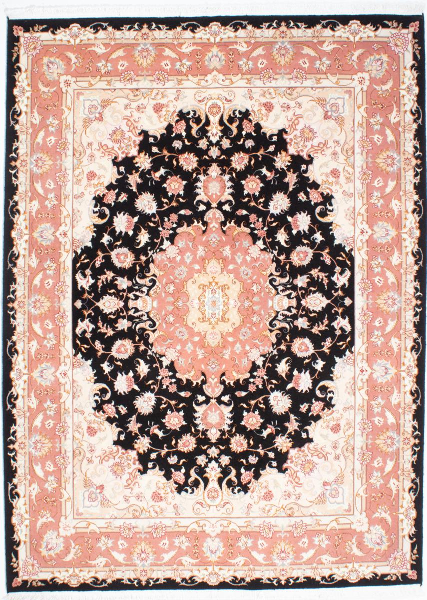  ペルシャ絨毯 タブリーズ 50Raj 7'7"x5'8" 7'7"x5'8",  ペルシャ絨毯 手織り