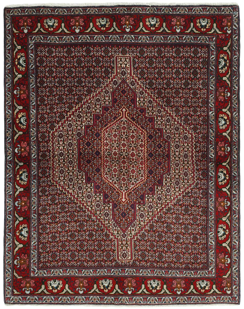 Persian Rug Senneh 5'0"x4'0" 5'0"x4'0", Persian Rug Knotted by hand