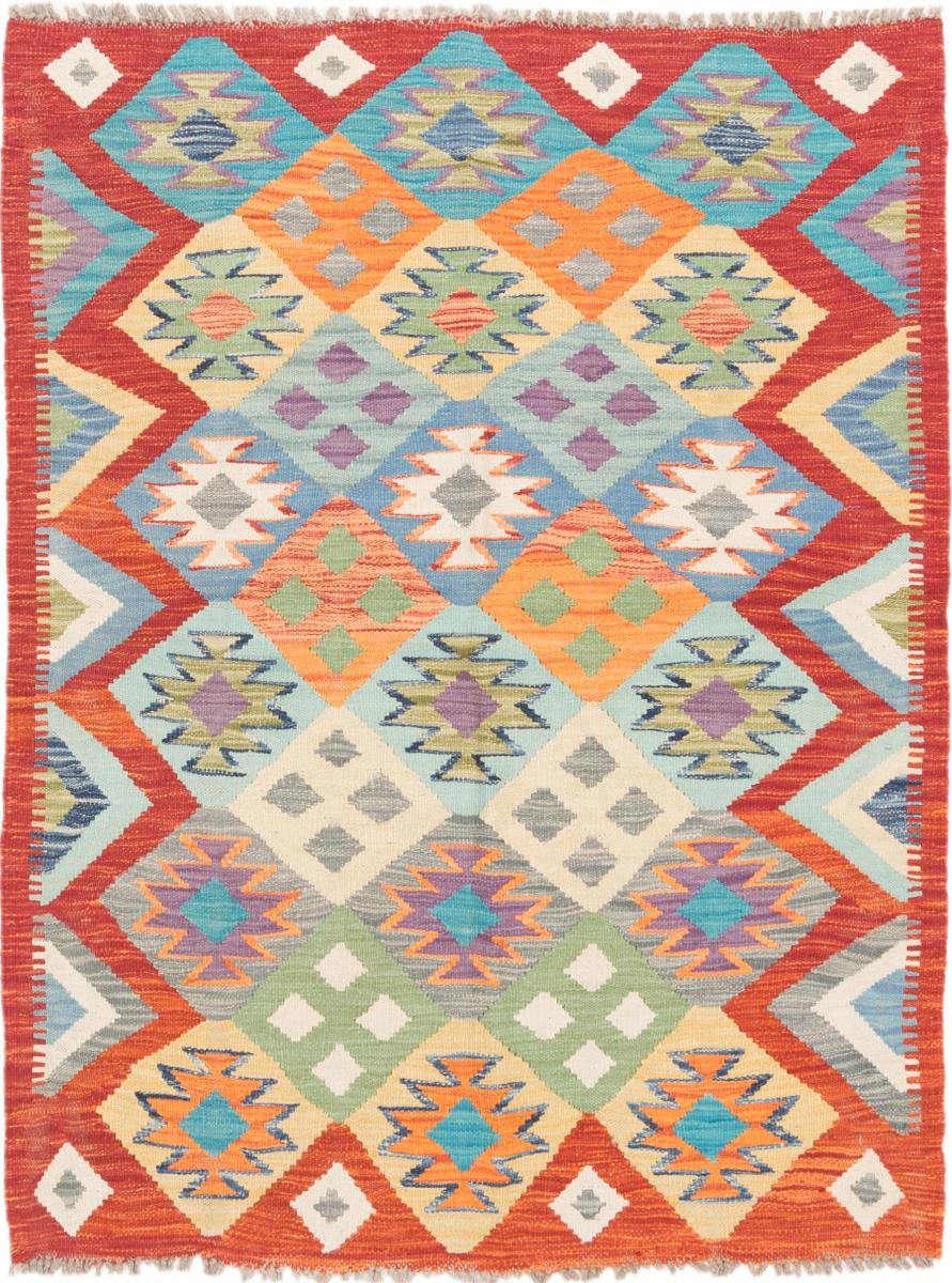 Tapis afghan Kilim Afghan 140x108 140x108, Tapis persan Tissé à la main