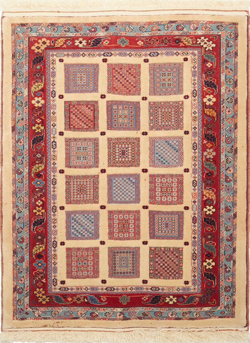  ペルシャ絨毯 Nimbaft 4'3"x3'4" 4'3"x3'4",  ペルシャ絨毯 手織り