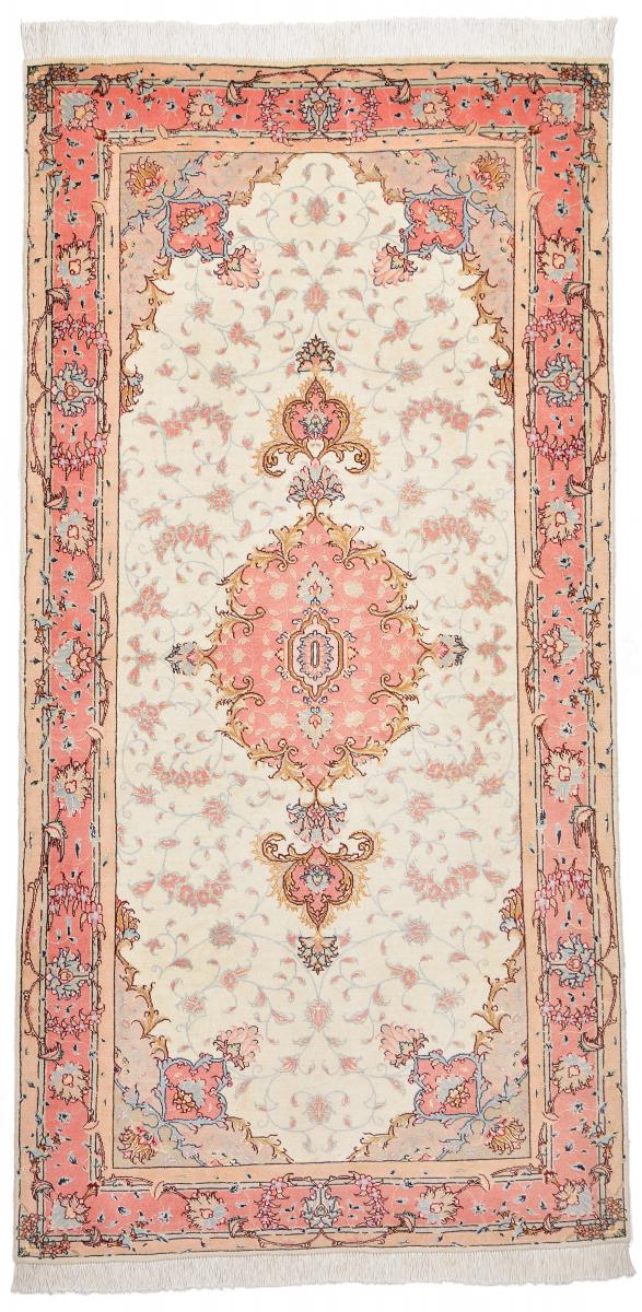 Persian Rug Tabriz 50Raj 6'6"x3'5" 6'6"x3'5", Persian Rug Knotted by hand