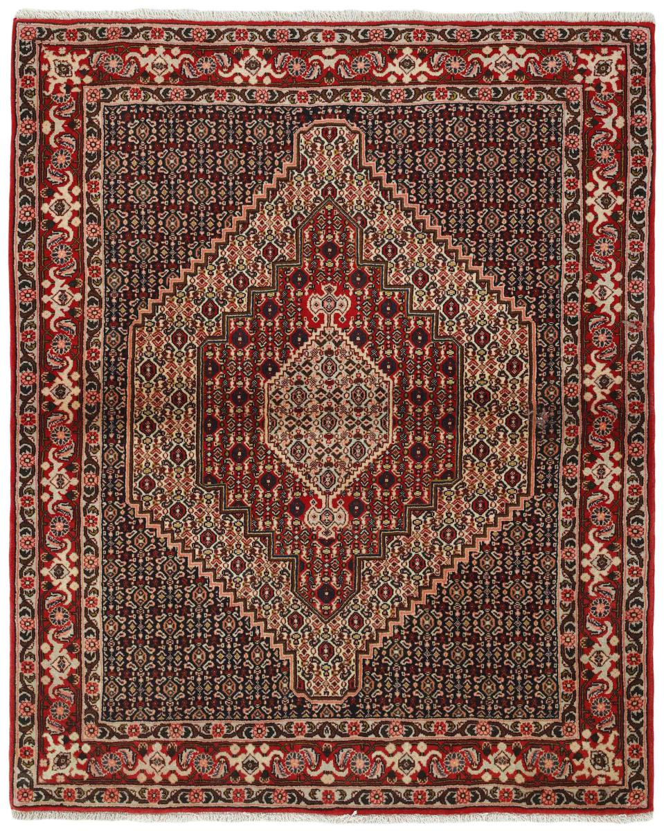 Persian Rug Senneh 4'10"x4'0" 4'10"x4'0", Persian Rug Knotted by hand