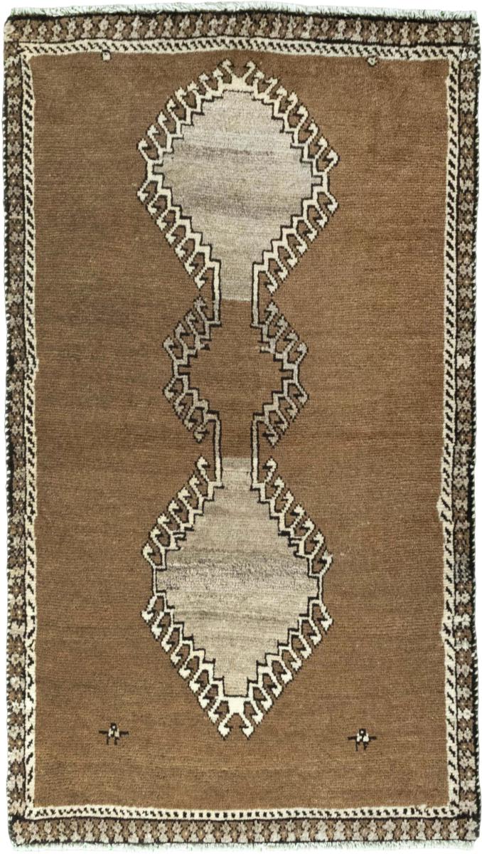 Persian Rug Persian Gabbeh Ghashghai 4'4"x2'5" 4'4"x2'5", Persian Rug Knotted by hand