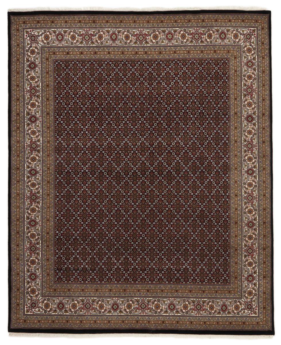 Indiaas tapijt Indo Tabriz 9'10"x8'1" 9'10"x8'1", Perzisch tapijt Handgeknoopte