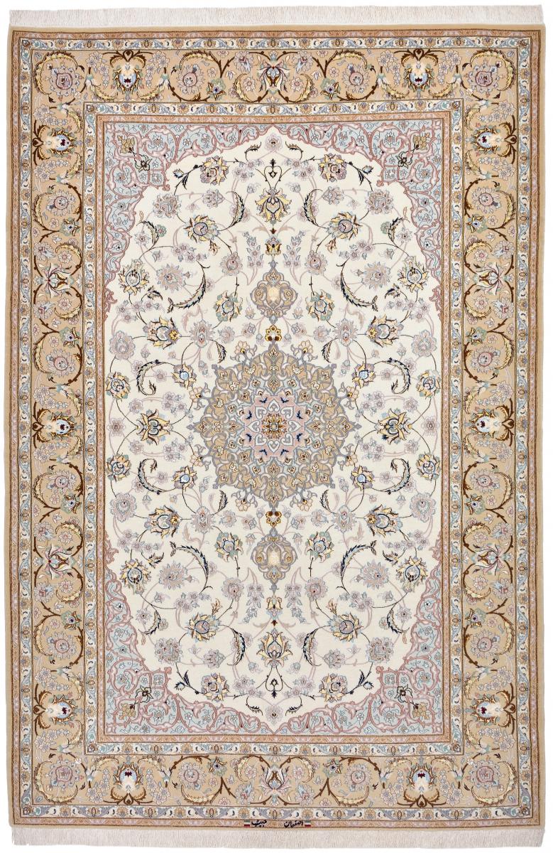 Perserteppich Isfahan Seidenkette 239x164 239x164, Perserteppich Handgeknüpft