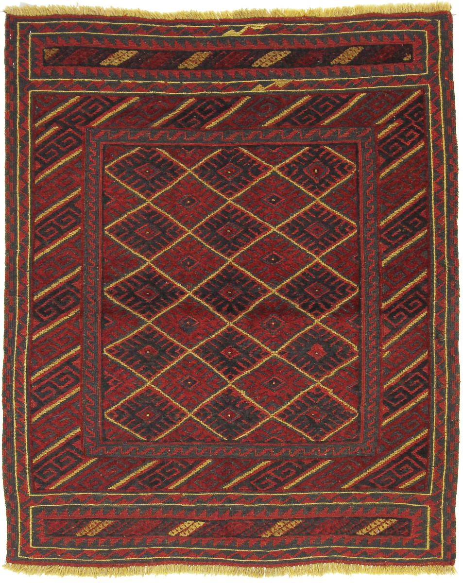 Tapis afghan Nimbaft 131x105 131x105, Tapis persan Noué à la main