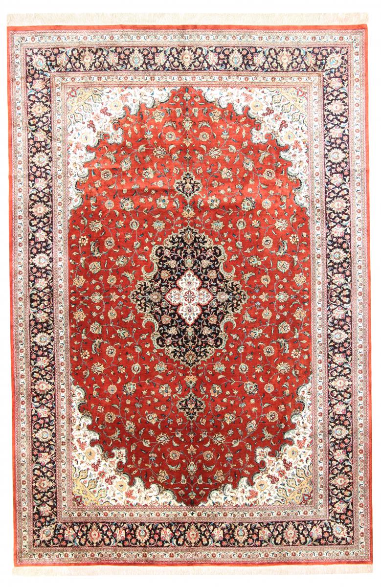 Persian Rug Qum Silk 301x199 301x199, Persian Rug Knotted by hand