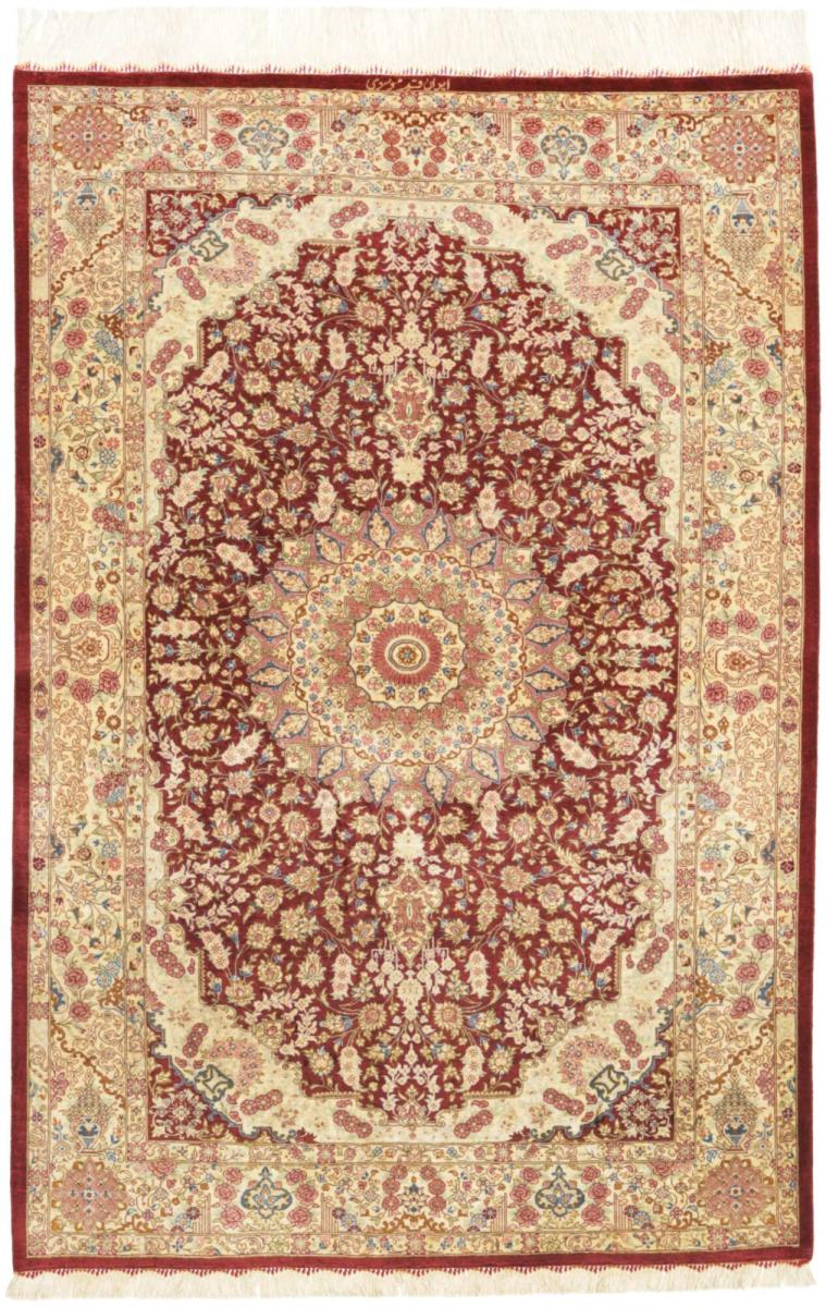 Persian Rug Qum Silk 151x102 151x102, Persian Rug Knotted by hand