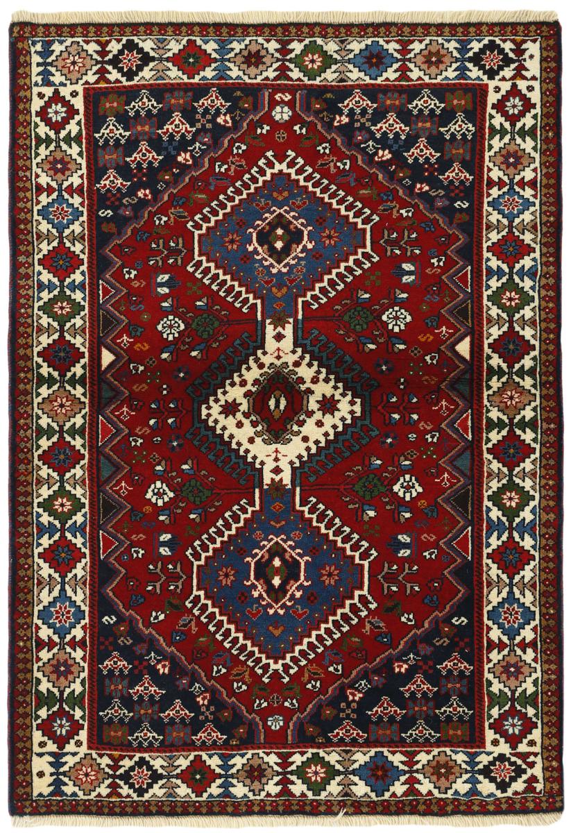 Tapis persan Yalameh 4'9"x3'4" 4'9"x3'4", Tapis persan Noué à la main