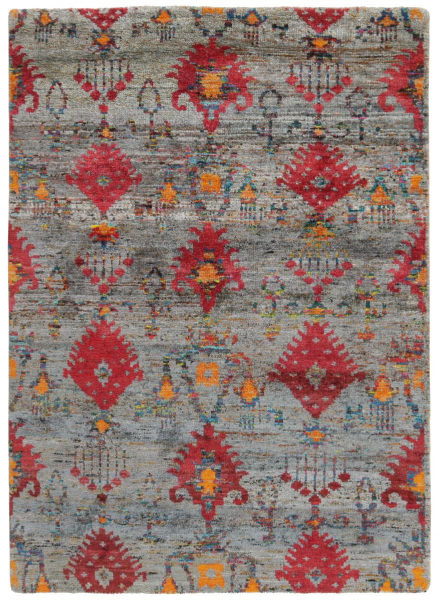 Indischer Teppich Sari Seide 7'11"x5'7" 7'11"x5'7", Perserteppich Handgeknüpft