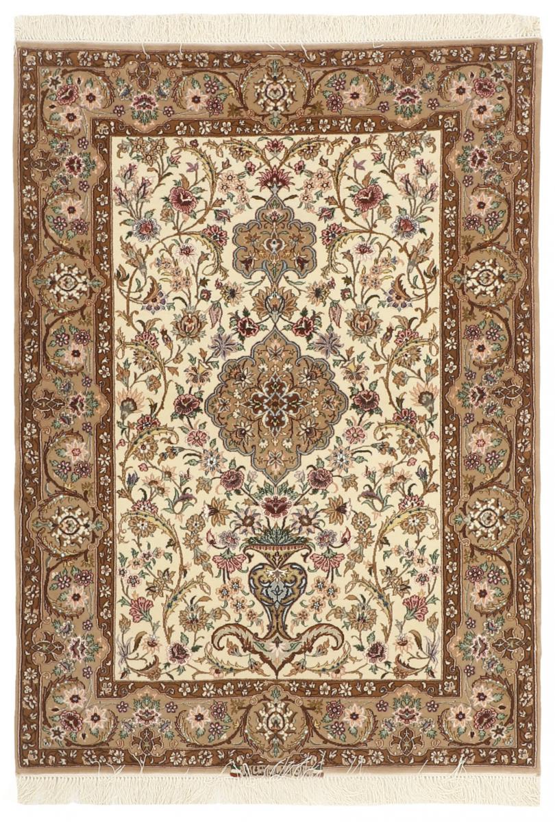 Perserteppich Isfahan Seidenkette 156x109 156x109, Perserteppich Handgeknüpft